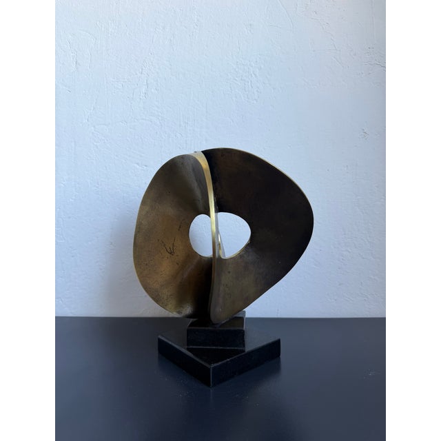 1980s Brazilian Organic Modern Abstract Sculpture on Granite Base, 1980s For Sale - Image 5 of 13