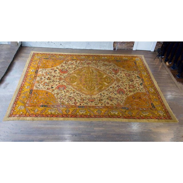 Early 20th Century Turkish Oushak Rug For Sale - Image 13 of 16