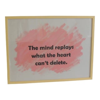 Framed Word Art Print on Paper by Ted Baker Art Work For Sale