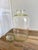 Large French laboratory storage jar in thick clear glass with a fitted glass stopper, dating to the early 20th century