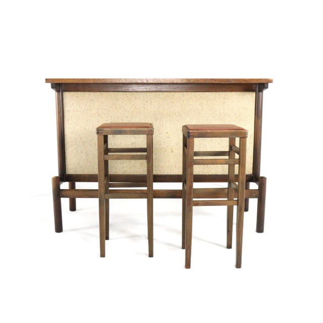 Vintage Bar with Stools, 1970s, Set of 3 For Sale - Image 12 of 16