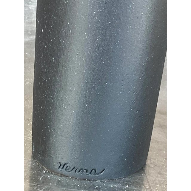 Ceramic Vintage Boho Slab Built Studio Pottery Vase For Sale - Image 7 of 7