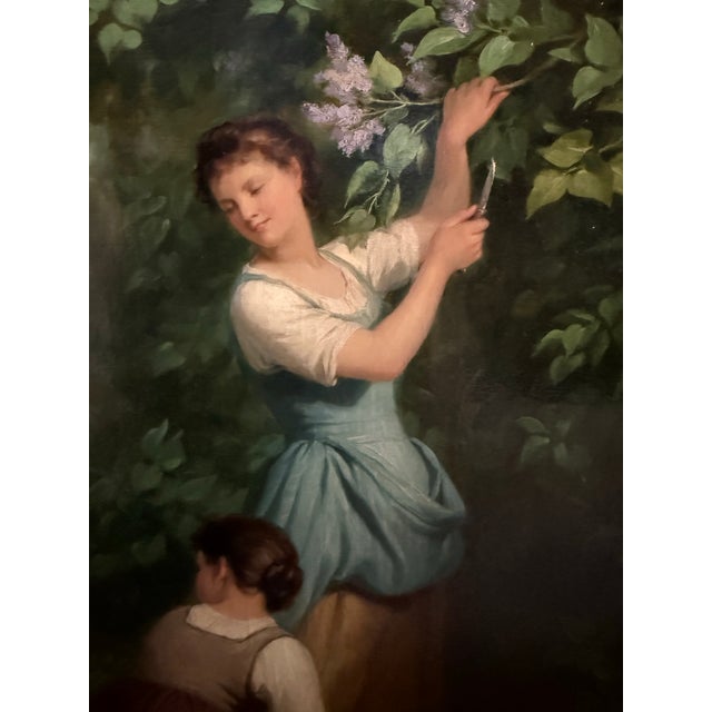 Mid 19th Century Original French Oil Painting by Fritz Zuber-Huber (1822-1896) For Sale - Image 12 of 12