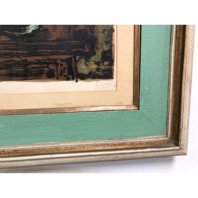 French Vintage Paul Aizpiri Hand Signed and Numbered Framed Lithograph For Sale - Image 3 of 12