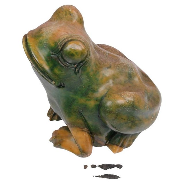 Mid-Century Italian Carved Alabaster Frog Figurine from Baccerini ...
