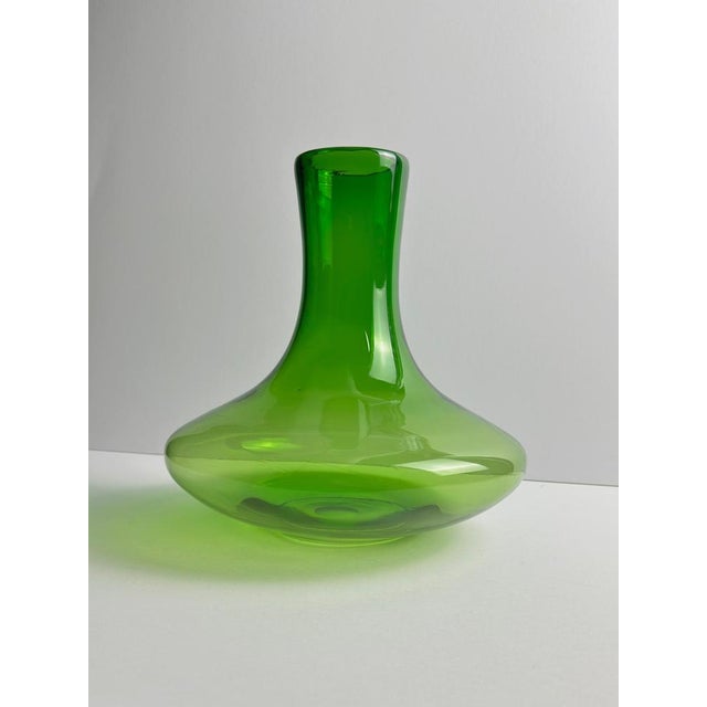 Large Green Handblown Glass Vase by Reijmyre Glasbruk, Sweden, 1960s For Sale - Image 3 of 10