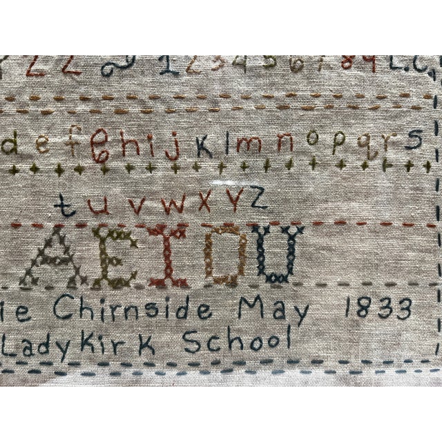 1990s 1995 Reproduction Embroidered Sampler For Sale - Image 5 of 8