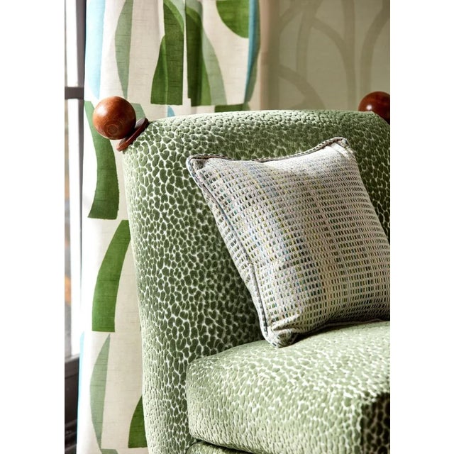 Contemporary Harlequin Aria Fabric in Emerald/Grass - a Sample For Sale - Image 3 of 3