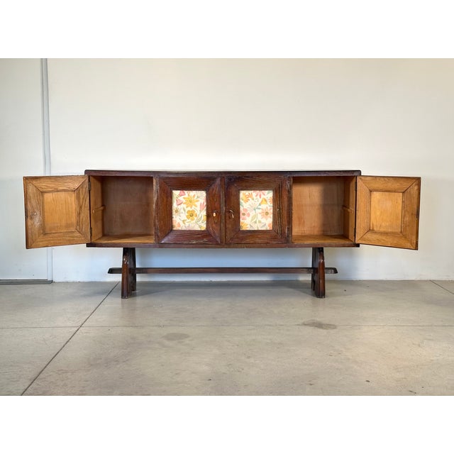 Rustic Chestnut Wood Sideboard, 1940s For Sale - Image 6 of 18