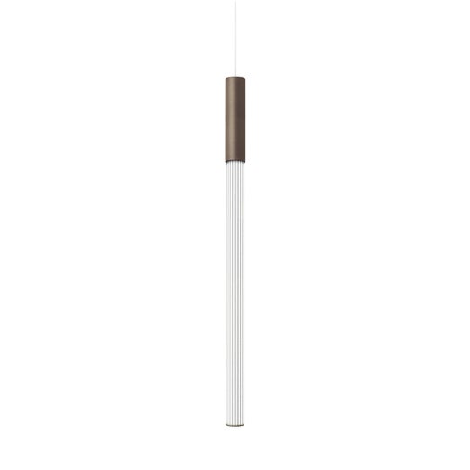Pillar 125 Vertical Bronze Aluminum Pendant Lamp by JSPR For Sale