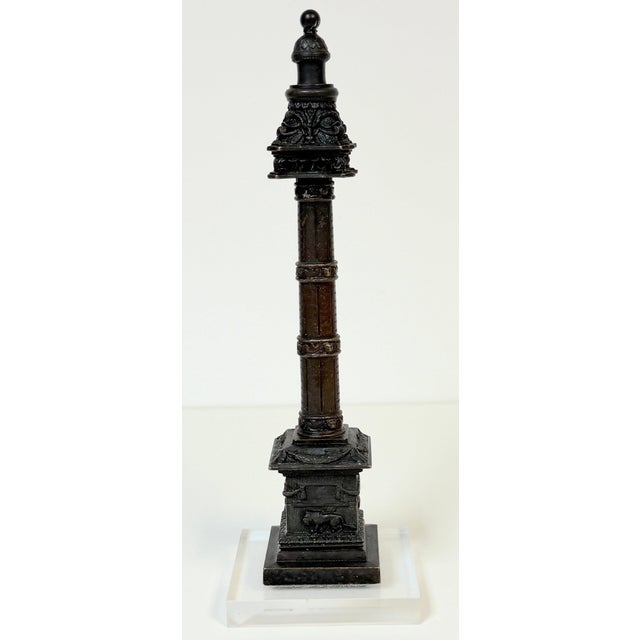 Ferdinand Barbedienne French Grand Tour Bronze Paschal Column, circa 1870 For Sale - Image 15 of 18
