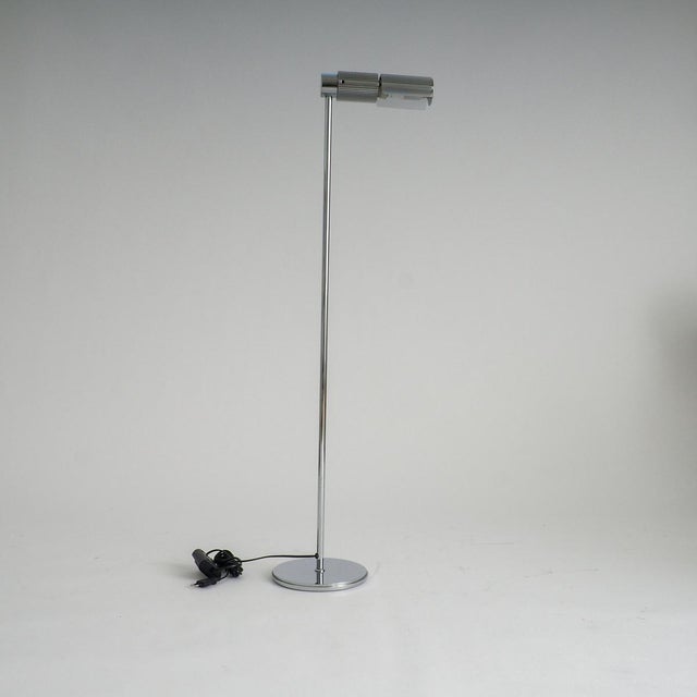 Postmodern Haloprofil 878HR Floor Lamp in Silver by Viktor Frauenknecht for Swiss Lamps, 1960s For Sale - Image 3 of 16