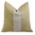 French Gold and Cream Appliqué Stripe Wool & Linen Feather/Down Pillow For Sale In Los Angeles - Image 6 of 6