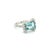 Metal Natural Aquamarine Diamond Ring 6.5 14k white Gold 6.09 TCW Certified For Sale - Image 7 of 12