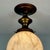 Art Deco Pale Rose Marbled Opaline and Brass Flush Mount, Germany, 1920s For Sale - Image 10 of 12