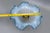 French Art Deco Blue and White Opalescent Ruffled Glass Ceiling Light, 1930s For Sale - Image 17 of 18