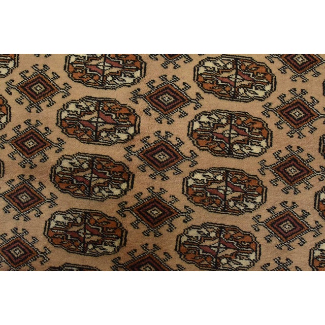 Textile Bokhara Rug 5’2” X 8’1” Beige Wool Tribal Hand-Knotted Oriental Carpet For Sale - Image 7 of 12