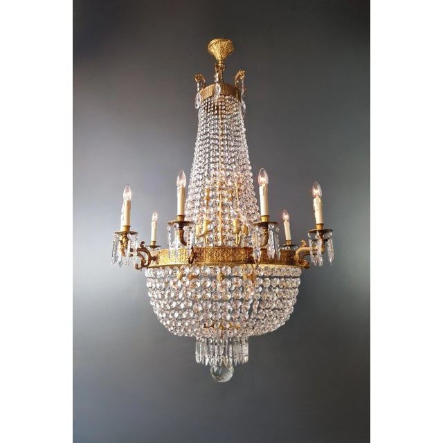 Old chandelier lovingly and expertly restored in Berlin. Electrical installations work in the USA. Rewired and ready to...