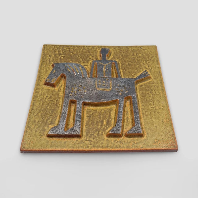 1960s Ceramic Wall Relief by Börje Skohg for Gustavsberg, Sweden, 1960s For Sale - Image 5 of 9