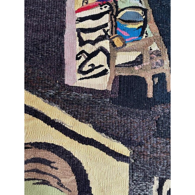 Mid-Century French Aubusson Tapestry by Chantal Aynes, 1960s For Sale - Image 14 of 18