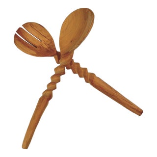 Early 20th Century Serving Spoon and Fork Set Kenya For Sale