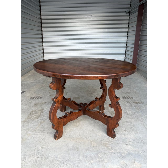 Antique Spanish Revival Round Table For Sale - Image 4 of 12