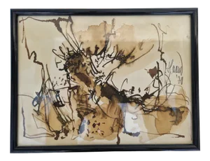 Harm-Hermann Hoffmann, Composition, 1970, Ink, Framed