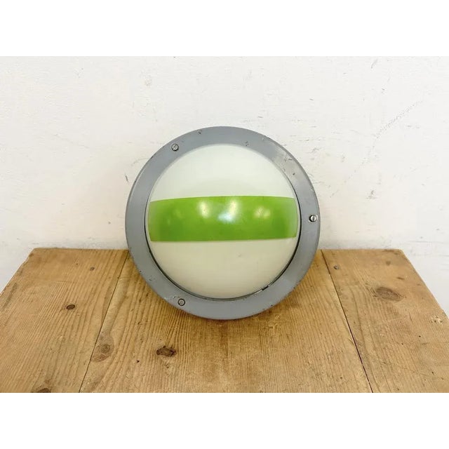 Industrial Vintage Emergency Wall or Ceiling Light from Elektrosvit, 1970s For Sale - Image 3 of 13