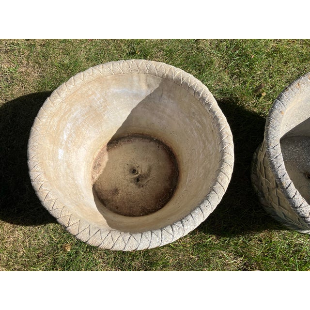 Pair of French Cement Planters For Sale - Image 4 of 6