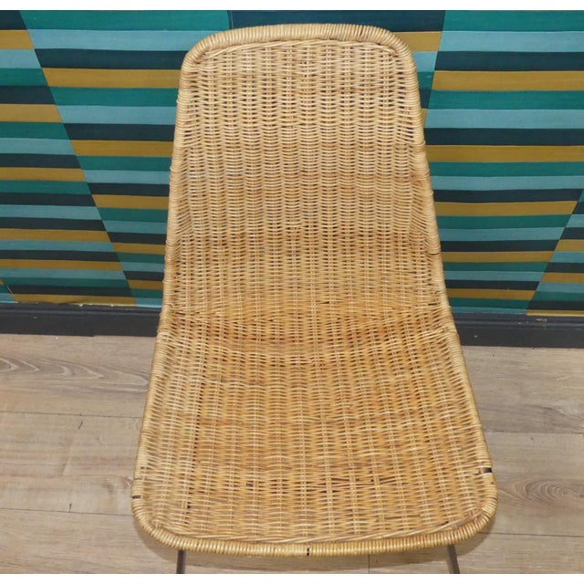 Basket Chair in Rattan and Metal from Gian Franco Legler, 1950s For Sale - Image 6 of 10