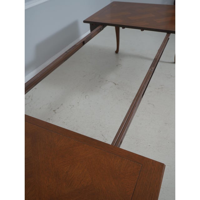 Baker French Louis XV Oak Parquetry Extension Dining Table For Sale - Image 12 of 18
