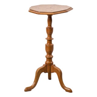 Late 19th Century Burl Maple Octagon Table For Sale