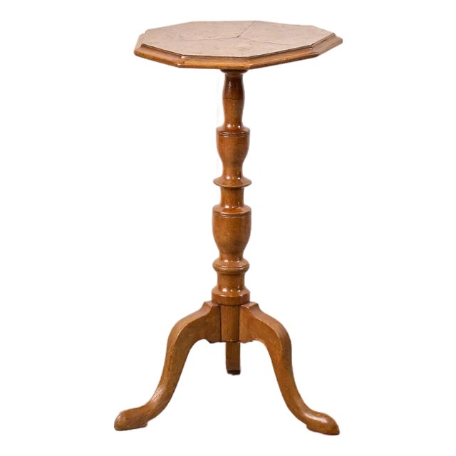 Late 19th Century Burl Maple Octagon Table For Sale