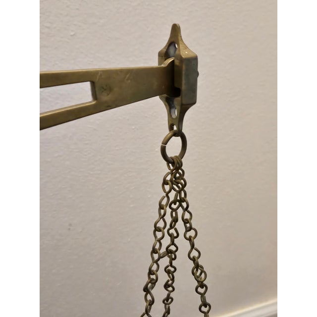 English 19th Century English Antique Brass Weight Scale For Sale - Image 3 of 5