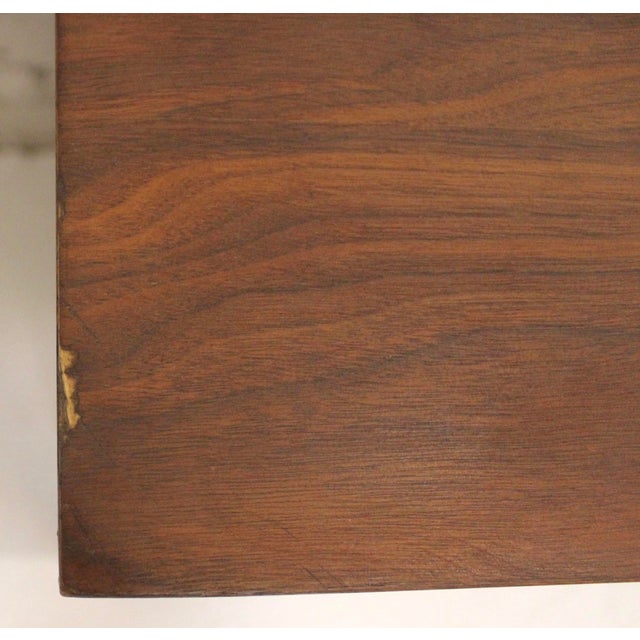 Vintage Nine Drawer Walnut Dresser by Dixie Furniture Co. For Sale - Image 11 of 16