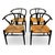 Set of four Wishbone dining chairs, attributed to Hans Wegner. Unmarked. Designed by Hans Wegner in 1949 and manufactured...