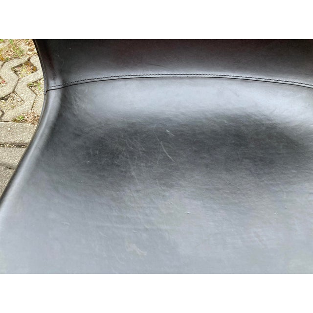 Model 420 Side Chair in Saddle Leather by Harry Bertoia for Knoll Inc. / Knoll International, 2017, Set of 6 For Sale - Image 16 of 18