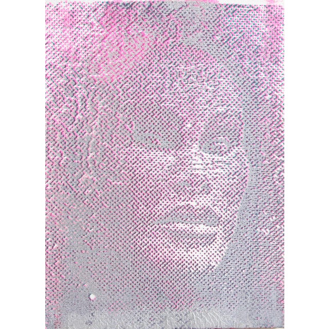 Peter Mayer, Jocelyn Wildenstein (Pink/Grey), Acrylic and Silkscreen on Canvas For Sale