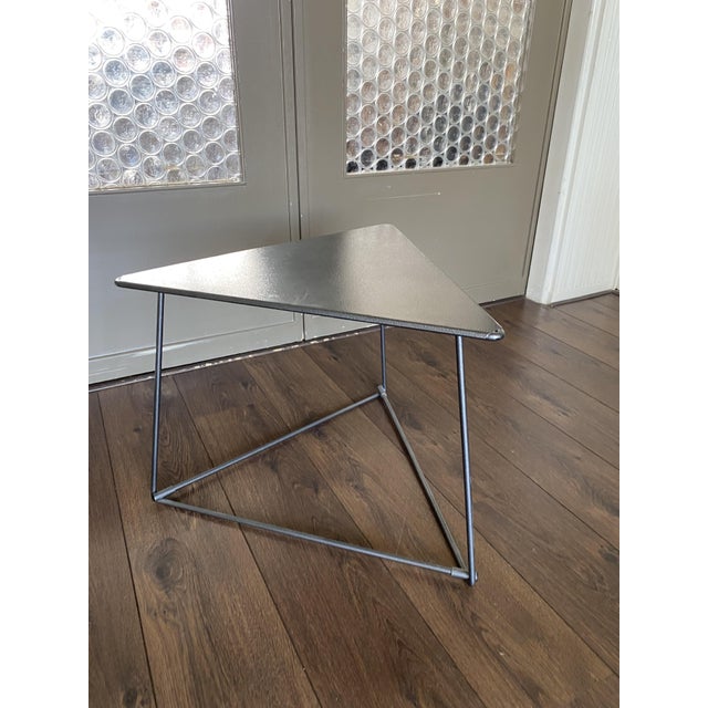 Vintage Triangular Coffee Table by Niels Gammelgaard for Mobel Ikea, 1980s For Sale - Image 13 of 15