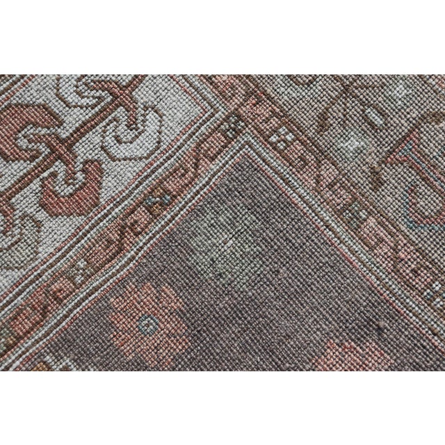 Vintage Turkish Oushak Rug With Terracotta Field and Geometric Medallion 4'9 X 9'0 For Sale - Image 11 of 11