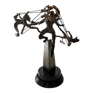 Monumental Figurative Large Sculpture Exploring Inner Conflict – Good vs Evil For Sale