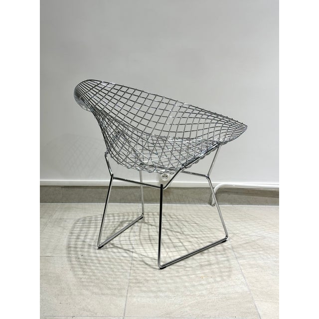 Metal Set of Diamond Armchairs by Harry Bertoia, 2000 For Sale - Image 7 of 13