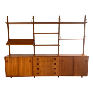Danish Modular Wall Unit in Teak by Poul Cadovius, 1960s, Set of 14 For Sale
