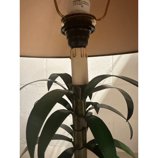 Metal Pair, Hollywood Regency, Italian Tole Cachepot Table Lamps For Sale - Image 7 of 11