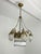 Art Deco 7-Light Chandelier in Brass and Glass, 1940s For Sale - Image 9 of 18