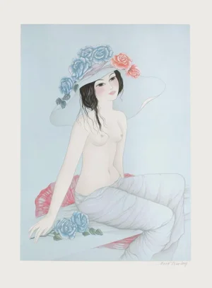 1987 Mara Tran-Long Agatha Lithograph