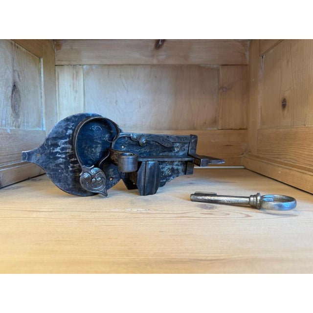 Baroque Baroque Iron Door Lock with Key, Set of 2 For Sale - Image 3 of 12