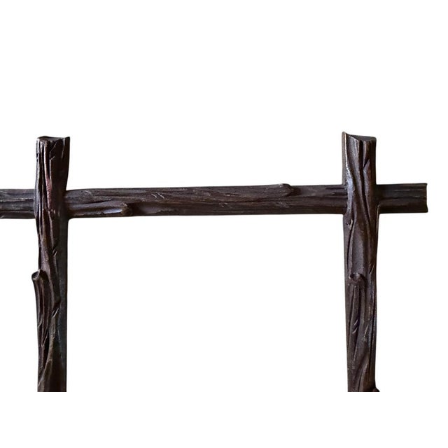 Black Forest Wood Carved Frame German Antique #116 For Sale - Image 4 of 4