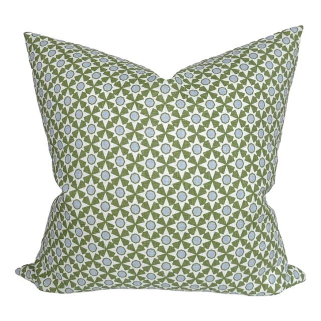 Serendipity Green Decorative Pillow Cover, 20x20 Pillow For Sale