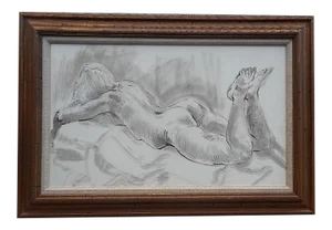 Signed Dated Ink Wash Drawing By Lois Davis